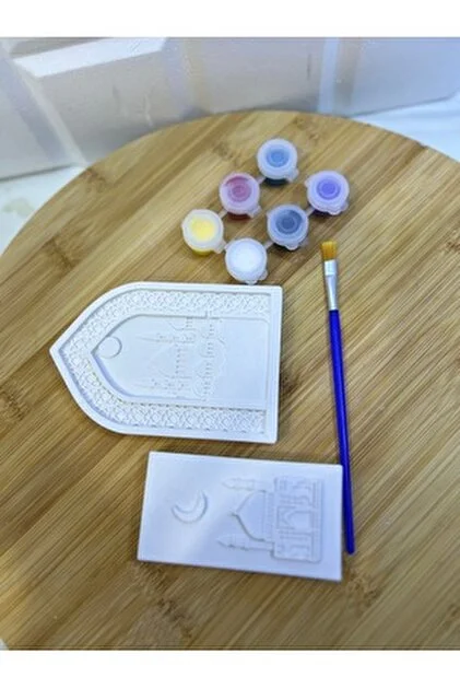 2 Li Cami Taş Boyama Seti Çocuklar İçin Eğitici Ve Manevi Boyama Aktivitesi