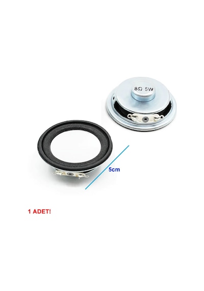 Mini 5cm 8 Ohm 5w Hoparlör Yuvarlak Speaker 50mm 5 Watt Ses Müzik Amfi Ses Oluşturucu Yüksek Kalite