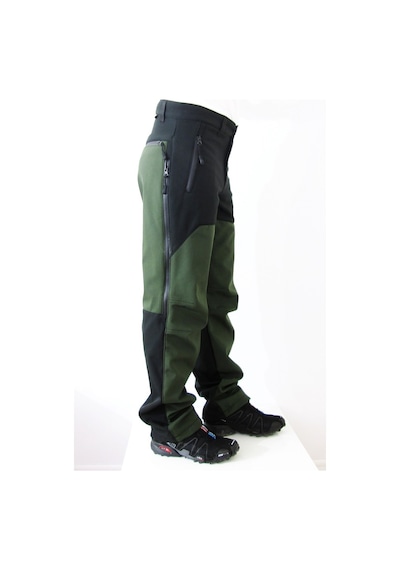 Mudwill Erkek Kışlık Softshell Pantolon Haki-Siyah