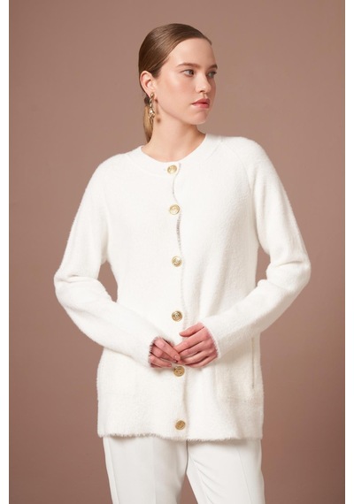 Ftz Women Kadın Angora Hırka Ekru 25259 Ekru