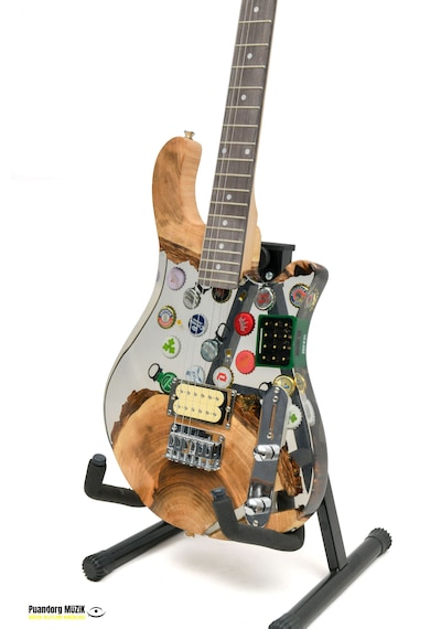 Elektro Gitar Custom Epoksi & Yıllanmış Ağaç Kişiye Özel Natural