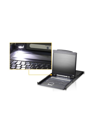 Karnas_Teknoloji Aten Aten-Cl1308Na 19” Lcd Kvm Switch, Amerikan Klavyeli