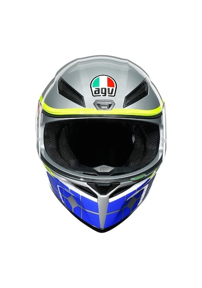 Agv K1 Rossi Mugello 2015 Kapalı Kask Gri Mavi