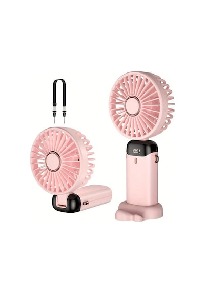 Mini Klima 5 Kademeli Şarjlı Taşınabilir Dijital Led Göstergeli El Fanı Vantilatör