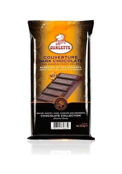 Ovalette Bitter Kuvertür Extra Çikolata 2,5 Kg