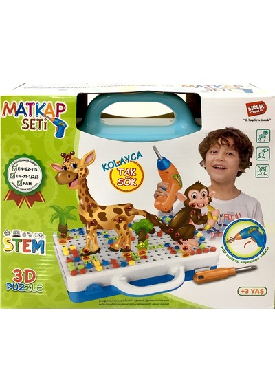 3d Yaratıcı 340 Parça Matkaplı Tamir Seti-eğitici Matkap Seti-oyuncak