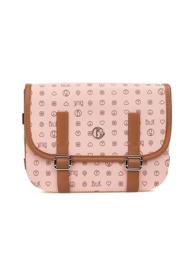 Bilik Deri Monogram Pembe/taba Kadın Çapraz Askılı Çanta İv Z-24- 001
