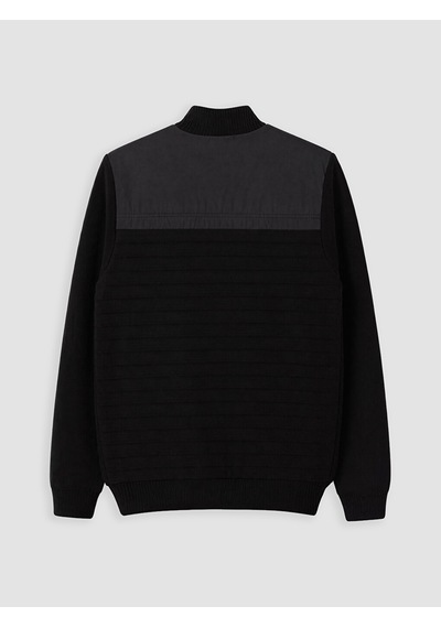 Lcwaıkıkı Classic Siyah Regular Fit Dik Yaka Erkek Triko Hırka
