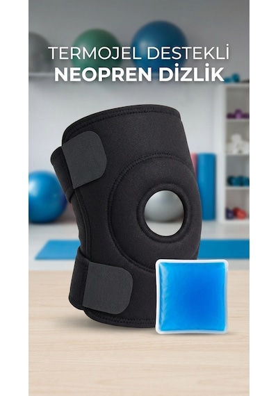 Sporcu Dizlik Çapraz Destekli, Menisküs Ağrısı İçin Termojel Hediyeli
