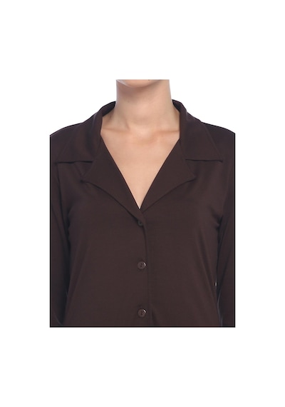Bulalgiy Kadın Kahve Uzun Ceket-hırka - Bga157872 Kahve
