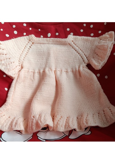 Yakamoz Butik Vintage Bebe Elbisesi Pudra - Pembe