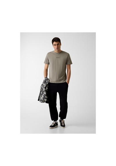 Guess Ambrogio Erkek Aktif Regular Fit T-shirt Haki