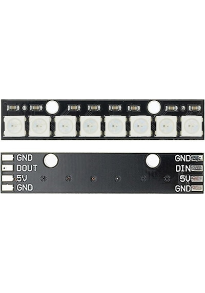 8 Bit NeoPixel WS2812B 5050 Rgb Led Modül  8’li 5050 Adreslenebil