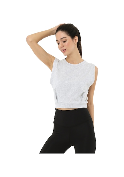 Scorp Spica Kadın Crop Atlet Kar Melange Beyaz