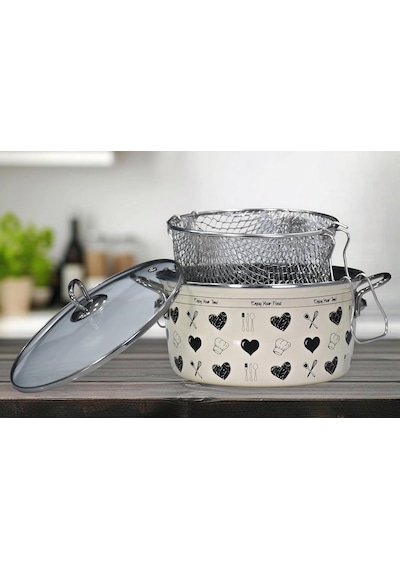 Enjoy Siyah Emaye Kızartma Tenceresi 22 Cm Belirtilmemiş