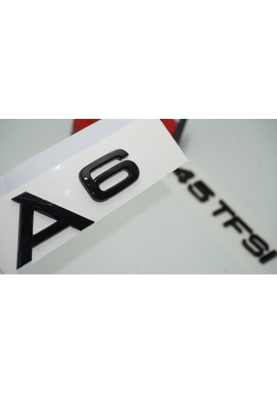 Audi A6 45 Tfsi Parlak Siyah Abs 3m 3d Bagaj Yazı Logo