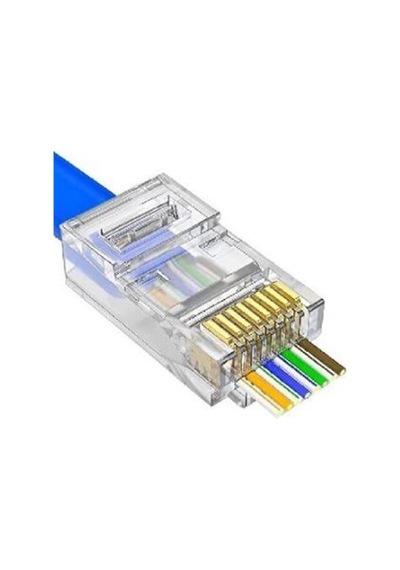 Apronx Cat6 Rj-45 Yeni Nesil Delikli 100 Paket Konnektör