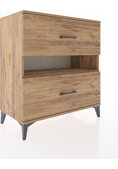 Hyperion Şifonyer Tek Raflı 2 Çekmeceli 88x44x96 Çam-çam Çam