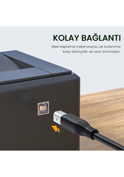 Usb B Printer Tarayıcı Yazıcı Data Kablosu 1.5 Metre