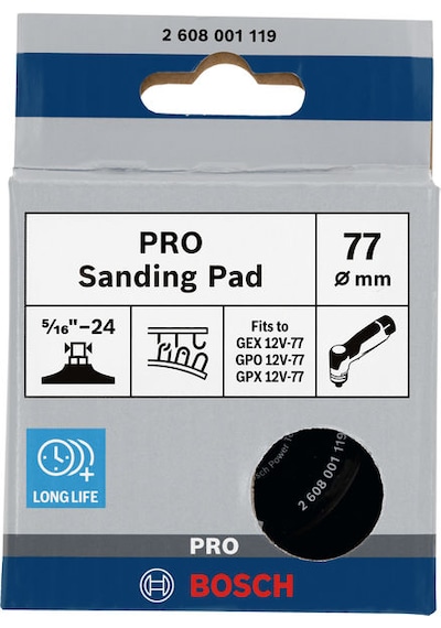 Bosch Pro Zımpara Tabanı 77 Mm Kancalı, Gex 12v-77, Gss 12v-77 Uyumlu - 2608001119