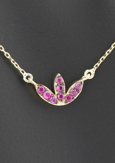 Yakut Lotus Çiçeği Kolye 06418071