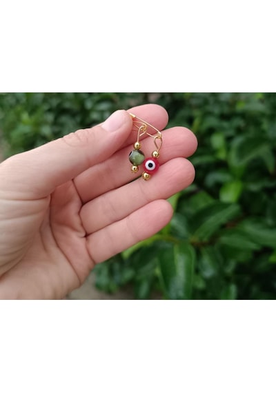 20 Adet 0.8 Mm Maşallahlık İğneli Cam Karışık Renkli Nazar Boncuğu