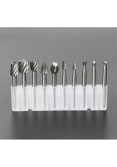 Zhltools Dremel Uyumlu Mini Oyma Gravür Uç Seti 10lu Tungsten Karbür, Ahşap, Metal, Plastik İçin