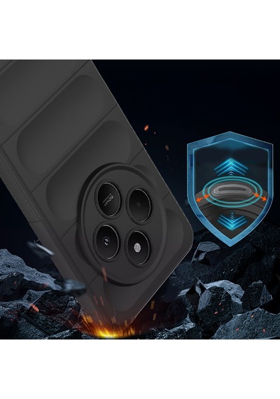 Xiaomi Redmi 14c 4g Kılıf Kamera Korumalı Esnek Silikon Parmak Şeritli Pazarplus Lacivert