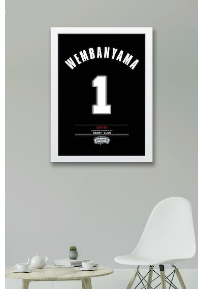 Victor Wembanyama Forma Çerçeveli Tablo - Nba San Antonio Spurs Jersey