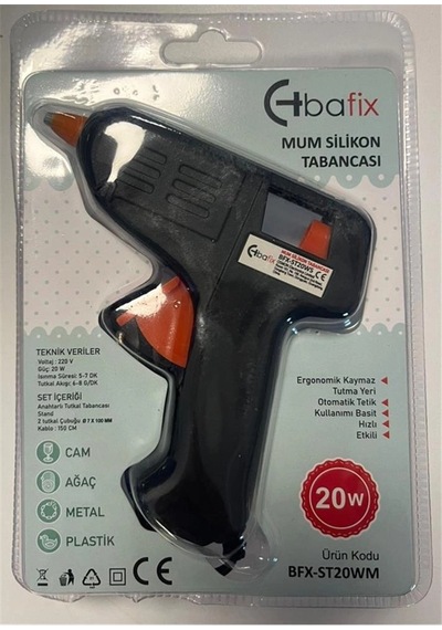 Bafix Mum Silikon Tabancası Siyah 20w Kdo