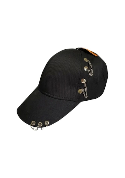 Şapka Kasket Şapka Spor Şapka Unisex Siyah Zincir Piercing Li ÇoK Renkli Çok Renkli
