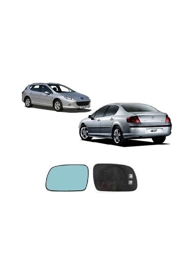 SAĞ AYNA CAMI (ISITMALI-MAVİ CAM) PEUGEOT 407 2004-2008 8151GW
