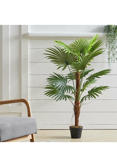 Yapay Ağaç Palmiye Ağacı 155cm Fanpalm Ağacı 12 Yaprak