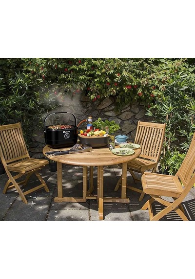 Aygaz Portatif Mini Gazlı Barbekü - Taşınabilir Kamp Ve Piknik Mangalı Siyah
