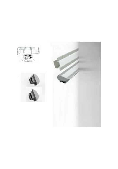 1mt Alüminyum Led Kanalı Led Profili Şerit Led Kanalı Boş Kasa Diğer