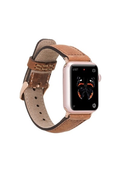 Bouletta Apple Watch Uyumlu Deri Kordon 42-44-45Mm G19 Taba