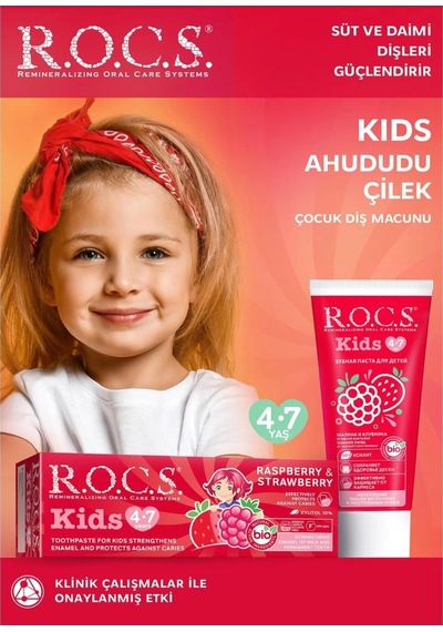 R.o.c.s. Kids 4-7 Yaş Ahududu Çilek Diş Macunu 35ml