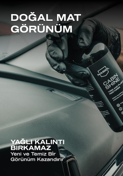 Nasiol Cabinshine Trim ve Plastik Korucuyu/Yenileyici 500 ML Plastik Yüzey Torpido Parlatıcı Bakımı