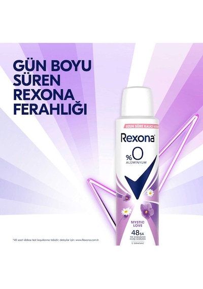 Kadın Sprey Deodorant Mystic Love %0 Alüminyum 150 Ml X3 Çiçeksi - Ferah