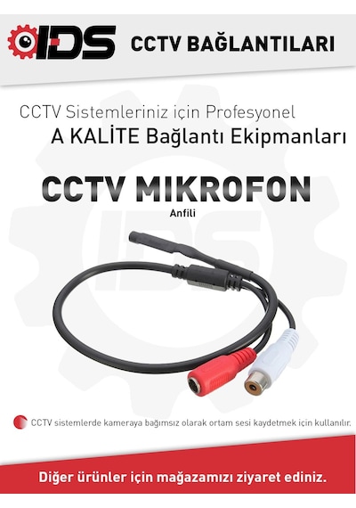A Cctv Kamera Mikrofonu - Hazır Jacklı - Güvenlik Kamerası