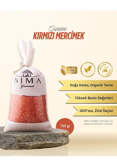 Nima Gurme Kırmızı Mercimek 750 G