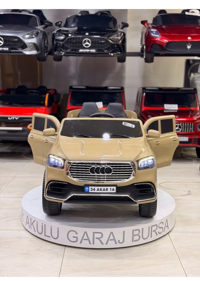 Audi Akülü Araba 0-6 Yaş Özel Plaka Hediye Bej