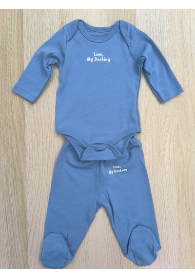 Laura Baby Necix's Erkek Bebek 3 Lü Alttan Çıtçıtlı Alt Üst Takım Krem