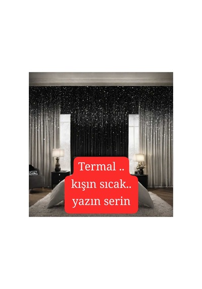 Termal Akustik Blackout Karartma Perde Kar Beyaz Pilesiz