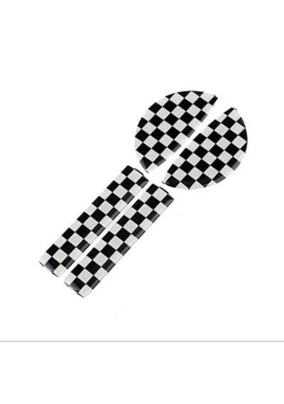 F54 F55 F60 Mini Cooper İç Kapı Kolu Sticker Kaplama Dama Desen