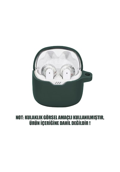 Microsonic Jbl Tune Flex 2 Mat Silikon Kılıf Koyu Yeşil