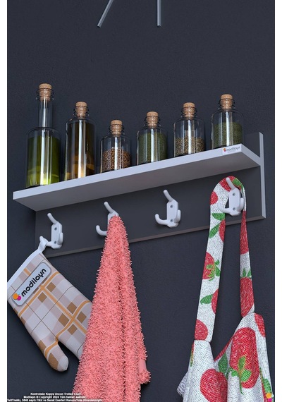 Kedi 12 Kancalı Mutfak Askısı 3'lü Set 51,4x19 Cm - Şık Tasarım, Çok Amaçlı Düzenleyici Ve Yer Tasarrufu Gri Kedi 12 Kancalı Mutfak Askısı 3'lü Set 51,4x19 Cm - Şık Tasarım, Çok Amaçlı Düzenleyici Ve Yer Tasarrufu Gri
