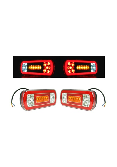 Neon Led Arka Stop Lambası Takımı Sağ Sol 12 Volt Üniversal