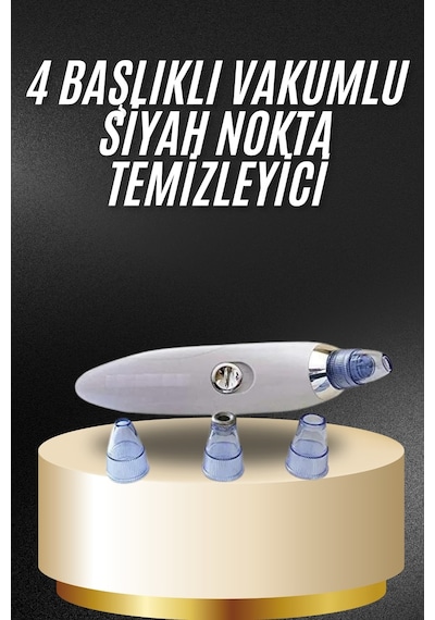 Yeni Nesil Vakumlu Pilli Siyah Nokta Ve Yüz Temizleme Cihazı 4 Başlıklı