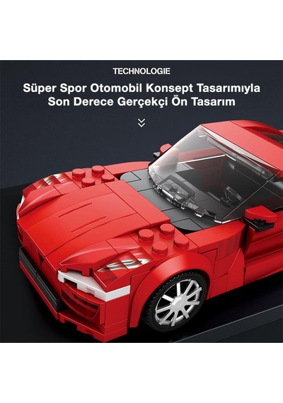 Reobrix Luxury Sedan Car Tesla Model S 820 Brick Yapım Seti